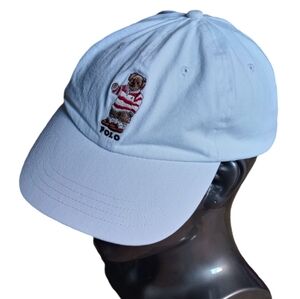 Polo Ralph Lauren Bear / Adjustable Strap Cap/ White